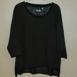 Noelle black Boxy Top M/L